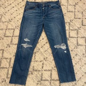 American Eagle hi-rise girlfriend jeans